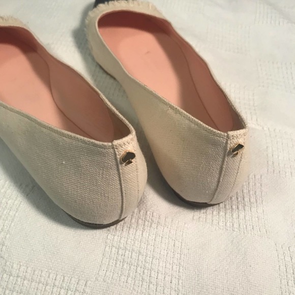 Kate Spade Natural & Black Cap Toe Nelly Flats 9.5 - Picture 4 of 6